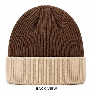 Hot Selling High Quality <b>Wool</b>/Cotton Material Breathable <b>Beanie</b> Hats for Adults Outdoor Winter Warm Use - Product Image 3