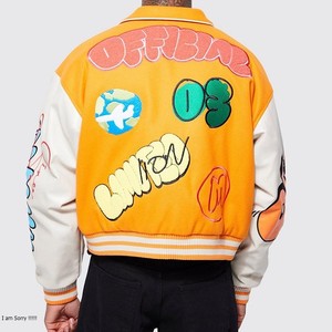 Chaqueta Universitaria de Béisbol Personalizable para Hombre con Cuero Genuino, Parches Bordados de Chenilla de Invierno, Estilo Letterman - Product Image 5