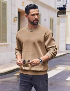 Sudadera de calle de gran tamaño personalizada para hombre, jersey de cuello redondo de algodón pesado, estilo holgado con hombros caídos - Product Image 5