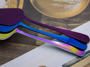 Juego de cuchillos y servidores de pastel de Color arcoíris de Metal de calidad superior para boda, restaurante, fiesta, uso al mejor precio - Product Image 5