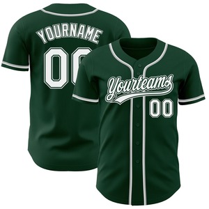 Direct Ommiz Industry Authentic Sportswear Maillot de baseball personnalisé en maillot respirant et imprimé vert blanc gris - Product Image 1