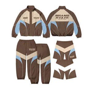 Ensemble de survêtement pour homme, veste de survêtement zippée, coupe-vent léger imperméable en nylon sur mesure - Product Image 6