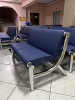 Banc moderne de haute qualité personnalisé Stable Durable en métal cadre en cuir rangée de chaises d'attente pour le salon de visiteur de bureau d'aéroport