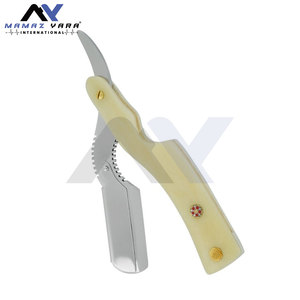 Navaja de Barbero Sólida de Acero Inoxidable, Navaja de Afeitar Recta con Bloqueo Oscilante y Mango de Madera de Color Personalizado, Herramienta Profesional de Barbería - Product Image 6