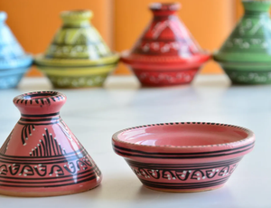 Pequeño Soporte para Especias de Terracota Pintado a Mano, Estilo Marroquí, Color Rosa, Hecho a Mano, Libre de Plomo, Diseño Clásico, Certificado EEC, OEM - Product Image 2