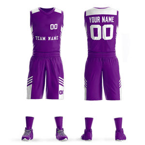 Custom Pattern Reversible Double-Sided Basketball Uniforms Plus Size <b>Men</b> Women 100% Polyester Quick Dry Moisture-Wicking Design - Product Image 5