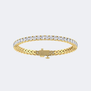 Pulsera de Tenis de Lujo en Plata 925 con 7.65CTW de Circonita Cúbica Redonda con Engaste de Puntas, Estilo Clásico con Aspecto de Diamante Brillante, Joyería de Boda, Regalo - Product Image 1