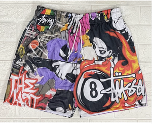 Short de style 3D personnalisé professionnel de haute qualité Techniques entièrement brodées Taille élastique Impression numérique Fermeture solide - Product Image 2