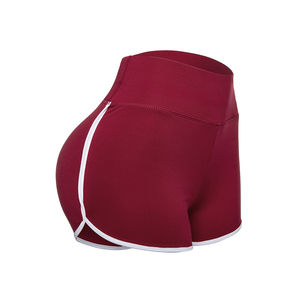 Ropa informal sin costuras Trajes de fitness Pantalones cortos de botín para mujer Color rojo Ropa deportiva de alto desperdicio Correr Fitness Pantalones cortos de botín - Product Image 5