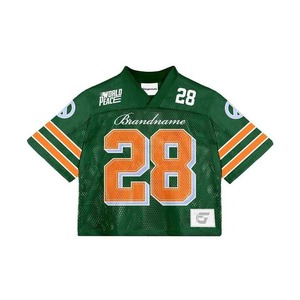 Nouveaux maillots de football américain personnalisés d'usine à manches courtes avec nom de l'équipe et motifs uniques cousus - Product Image 4