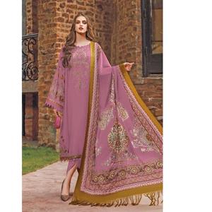 Belle robe d'été faite à la main NOUVEAU Multi-Color Lengha Salwar Kameez Mariage Pakistanais Vêtements Viscose Party Indian - Product Image 5