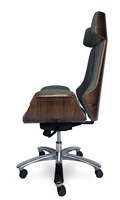 Classe tâche ergonomique 3 gaslift placage dos Alexander 5-HR cadre de Base en aluminium moderne siège en tissu chaise en contreplaqué