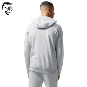 ชุดวอร์มทรงหลวมสำหรับผู้ชายและชุดวอร์มมีฮู้ดแบบมีซิป100% ผ้าฟลีซผ้าฝ้ายคุณภาพสูงไซส์พิเศษ - Product Image 4