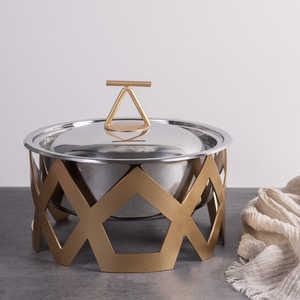 Support de casserole en métal de haute qualité pour marmite meilleure casserole de luxe faite à la main forme ronde cuisine de table hôtel servant Hotpot - Product Image 5