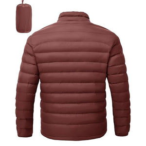 Chaqueta acolchada de invierno ligera y resistente al agua para hombre con resistencia al viento estilo de calle logotipo frontal OEM personalizable - Product Image 2