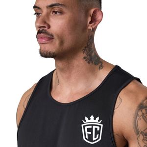 Jet <b>Black</b> Gym Performance <b>Vest</b> Sleeveless Training Tank Top Lightweight Breathable Activewear for Men Workout Fitness and Sports - Product Image 3