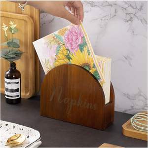 Napkin Holder for <b>Table</b> Acacia Wooden Napkin Holders for Kitchen <b>Rustic</b> <b>Farmhouse</b> Napkin Holder for <b>Dining</b> Room <b>Table</b> Decor - Product Image 2