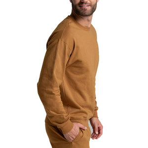 Venta al por mayor de serigrafía verde térmico suave algodón pulóver Unisex cuello redondo sudadera estilo Unisex para el invierno - Product Image 4