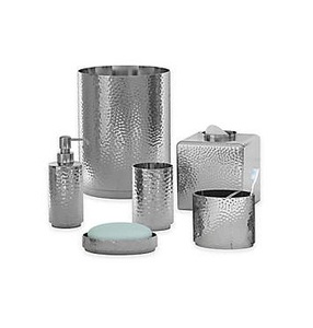 Ensemble cadeau de bain de luxe, décoration parfaite, 5 pièces, couleur argent Royal, métal, laiton, accessoires de salle de bain - Product Image 3