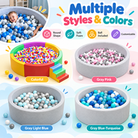 Piscine à balles en mousse souple pour enfants avec balles, aire de jeux ronde pour bébés, équipement de jeu intérieur pour la maison