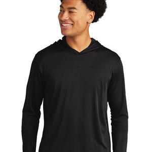 Sudadera deportiva informal de manga larga para hombre, sudadera activa ligera, bordada, técnica teñida, deportes - Product Image 1