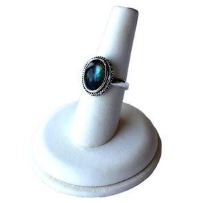 Lunette Réglage Flashy Labradorite Anneau Offre Spéciale Femmes Bijoux Cadeau Personnalisé Fête Argent Bande CLASSIQUE Canal Technologie OEM - Product Image 3