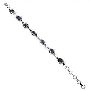Bracelet en argent 925 plaqué rhodium avec améthyste, topaze, diamant, perles, pierres précieuses pour femmes, bijoux en or rose perlé pour cadeau - Product Image 3