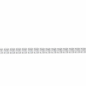 Pulsera de Tenis de Plata de Ley con Diamantes de Corte Redondo para Mujer - Product Image 2