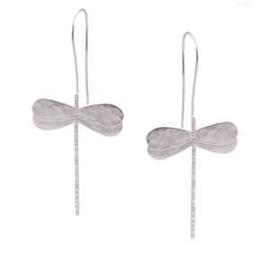 Nouveau concepteur minimaliste 3D libellule boucles d'oreilles goutte plaqué or pour la fête ou cadeau en gros bijoux de mode pour femmes filles - Product Image 3