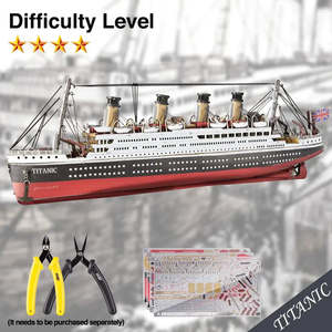 3D <b>Titanic</b> <b>Model</b> Building Tool <b>Kit</b> Metal Puzzle Boat - Product Image 5