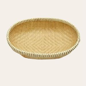 Bandeja de Ratán de Bambú Ecológica Tejida a Mano de Tamaño Personalizado OEM |   Cesta Ovalada Natural para Decoración Navideña y Almacenamiento 100% Libre de Impuestos - Product Image 3