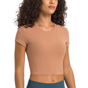 เสื้อครอปของผู้หญิงเสื้อยืดทรงหลวมมีสไตล์พร้อมดีไซน์ใหม่เป็นมิตรต่อสิ่งแวดล้อมจากผู้ผลิตแฟชั่น - Product Image 2