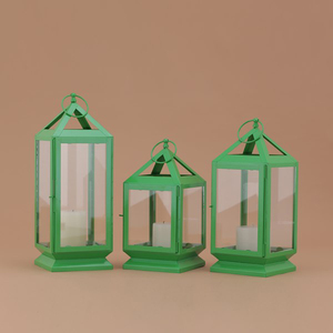 Decorative European Print <b>Black</b> Powder Coated <b>candle</b> <b>lanterns</b> Handmade <b>candle</b> <b>lantern</b> Hut Shape bell shaped glass <b>candle</b> holder - Product Image 3