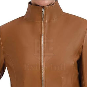 แจ็กเก็ตหนังสำหรับผู้หญิงกันน้ำลายผ้า2025ถักดีไซน์ใหม่ล่าสุดสำหรับฤดูหนาว - Product Image 6