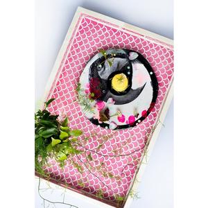 Résine de plateau de service en incrustation d'os floral en bois naturel personnalisé de haute qualité avec caractéristique décorative indienne pour les hôtels de restaurants à domicile - Product Image 2