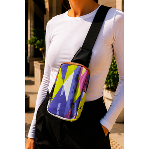 Bolso Bandolera con Cremallera y Estampado Verde Oliva, Accesorio de Moda Elegante - Product Image 1