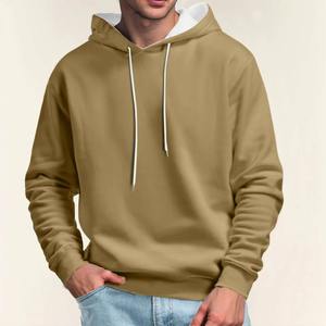 Sudadera con capucha extragrande para hombre, con logotipo personalizado, interior de felpa o rizo, diseño personalizado con bloques de color sólido. - Product Image 5