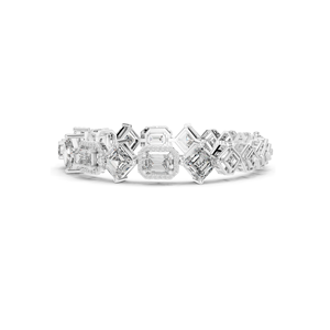 Bracelet en diamant de laboratoire 12,04 CT, taille émeraude et taille radiant, or 18 carats, 14 carats, 10 carats et argent 925, options or rose, or jaune, or blanc - Product Image 5