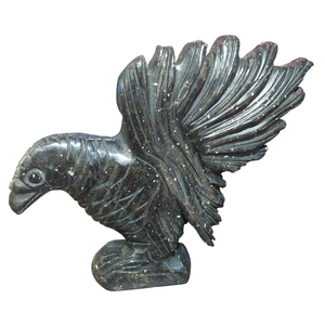 Oiseau naturel de haute qualité sculpté à la main Sculpture en cristal artisanat pour la décoration oiseau coloré artisanat en cristal oiseau - Product Image 1