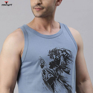 Nuevas llegadas Impreso Gimnasio Entrenamiento Sin mangas Mejor diseño personalizado Hombres Camiseta sin mangas Hecho en Pakistán - Product Image 5