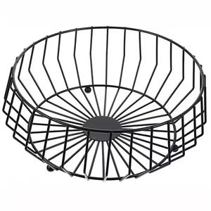 Support de nourriture de sortie d'usine présentoir de fête bol de fruits rond bol de stockage de nourriture moderne fil tiroir panier stockage - Product Image 3