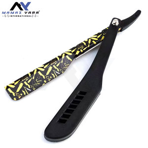 Navaja de Afeitar Profesional Desechable Plegable con Mango de Plástico Negro para Afeitar la Barba y la Garganta - Product Image 4