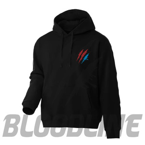 Sweat-shirt à capuche unisexe blanc Bloodline en molleton 100 % coton, décontracté, avec poche avant, effet délavé, idéal pour l'hiver - Product Image 5