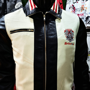 Chaquetas universitarias con letras bordadas para hombre, cuello levantado, patrón sólido, cierre de un solo botón, tela de lana 100% para ropa de calle de invierno - Product Image 4