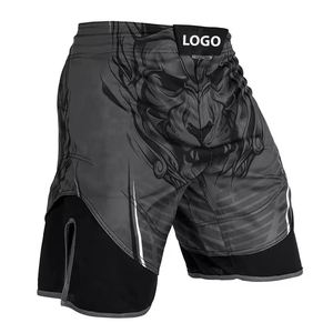 Meilleure vente Short MMA de haute qualité pour hommes Short d'entraînement de kick-boxe en spandex Short d'entraînement avec impression par sublimation de logo personnalisé Service OEM - Product Image 2