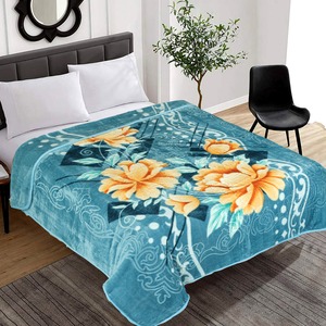 Couverture en raschel de vison 100% polyester personnalisée, motif floral LA FLORA, style européen, automne/hiver, prix d'usine, vente en gros - Product Image 4