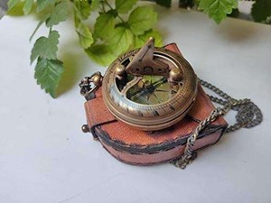 Brújula de bolsillo de latón antiguo de exportador indio para acampar, canotaje, senderismo y supervivencia en el desierto-Precio - Product Image 4