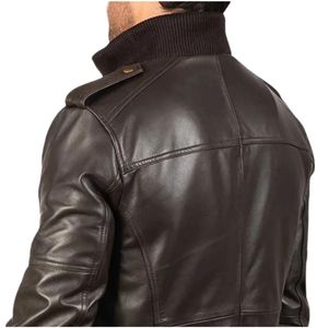 Chaqueta de Invierno de Piel de Oveja Genuina Original para Hombre, Cuello Alto, Logotipo Frontal, Impermeable, Ecológica, OEM, Alta Calidad, Personalizable y Elegante - Product Image 6