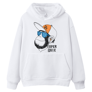 Sweat-shirt d'hiver en coton 100% personnalisé, à manches longues, décontracté, avec cordon de serrage, à capuche, avec poche, unisexe, surdimensionné - Product Image 4