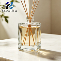Bouteilles de parfum et de fragrance en verre sérigraphiées de qualité supérieure pour la décoration de la maison, 50 ml/100 ml/275 ml, directement de l'usine